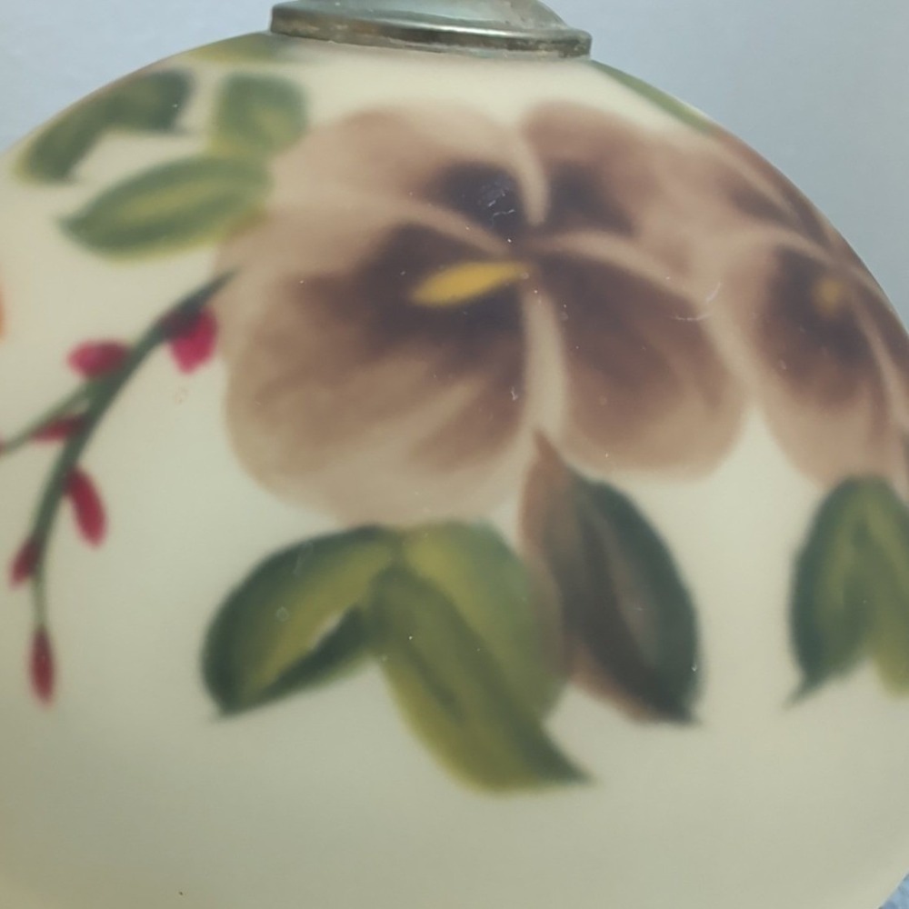 Reverse Painted Accent Table Lamp Floral Garden Touch Sensitive 4 Level 12" X 8" - Picture 2 of 9